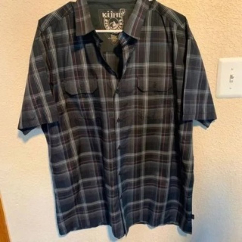 Kühl- Men’s Plaid Button Down Casual Lightweight a shirt, Size XL